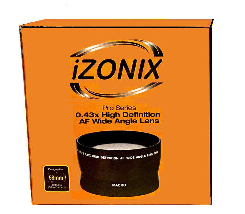 Iz 58Mm 0.43X Wide Angle Lens For Sony Dsc-F828 Dsc-F717 Dsc-F707 Dsc-H10 H5 H2