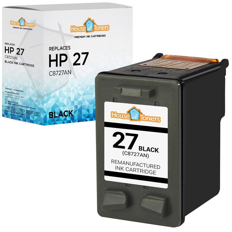 For HP 27 Black Ink for Deskjet 3740 3744 3745 3747 3840 3843 3845 3847