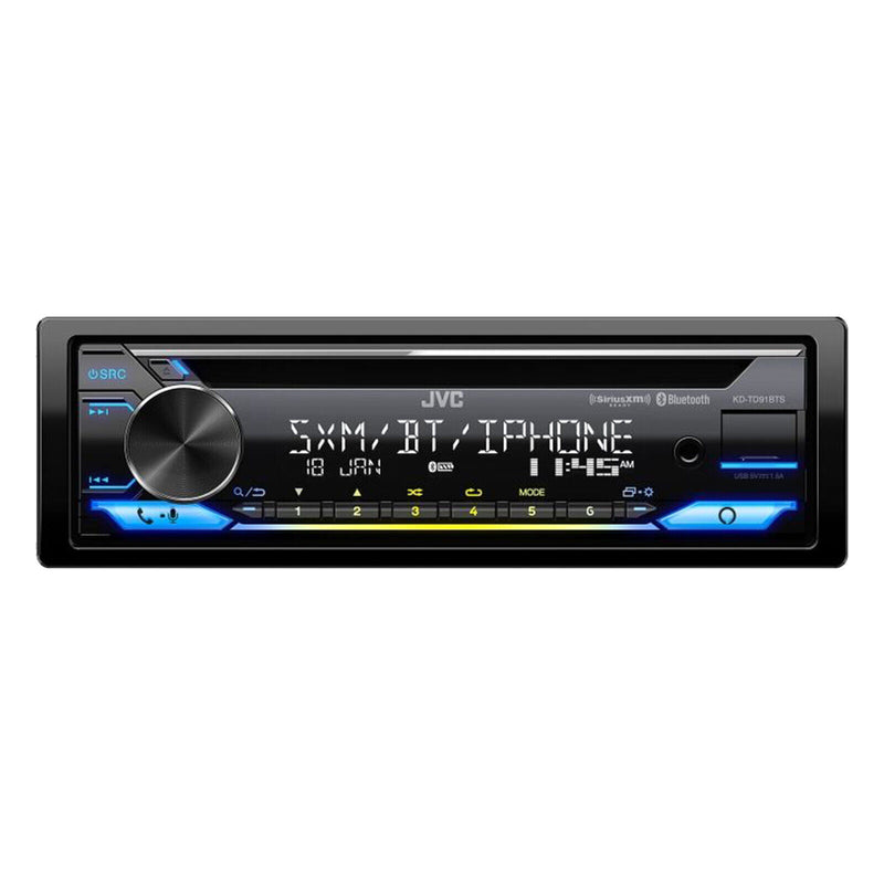 JVC KD-TD91BTS Single DIN AM/FM Bluetooth USB AUX SiriusXM CD Stereo Receiver