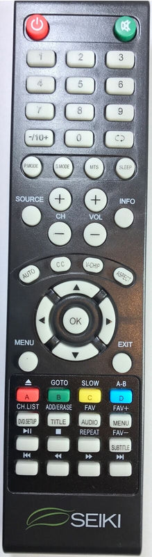 New Seiki Tv/Dvd Combo Remote For Se65Fy18 Se60Gy24 Se65Jy25 Se40Fy19 Se50Uy04