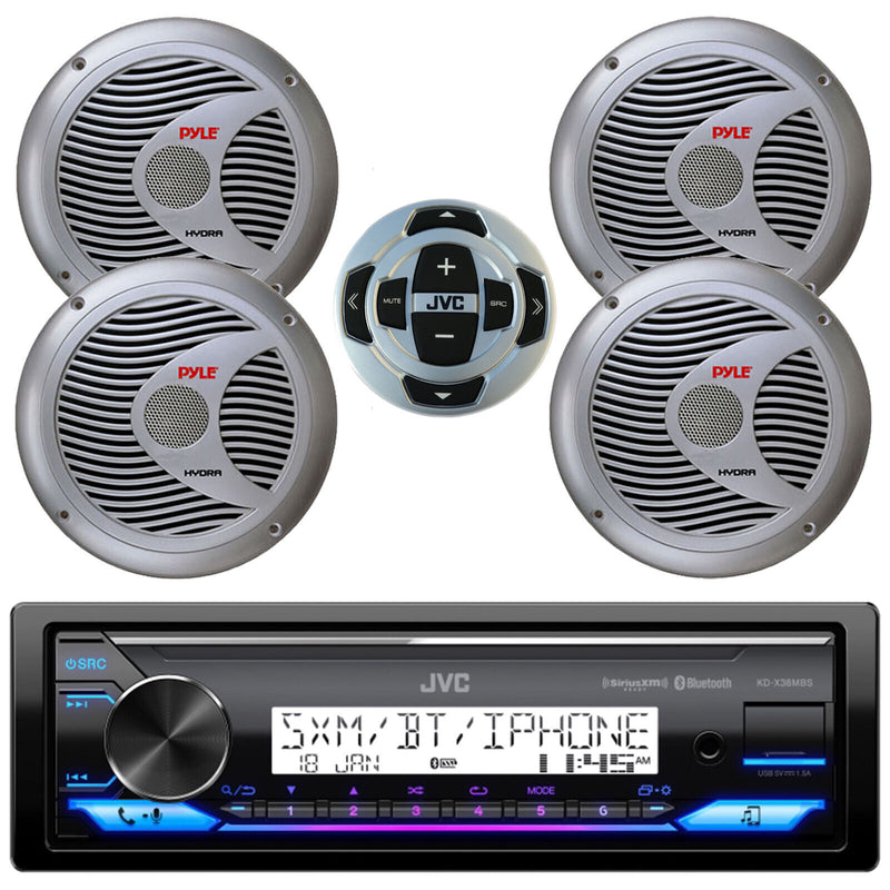 Marine Receiver 4Xsilver Speakers+Wired Remote