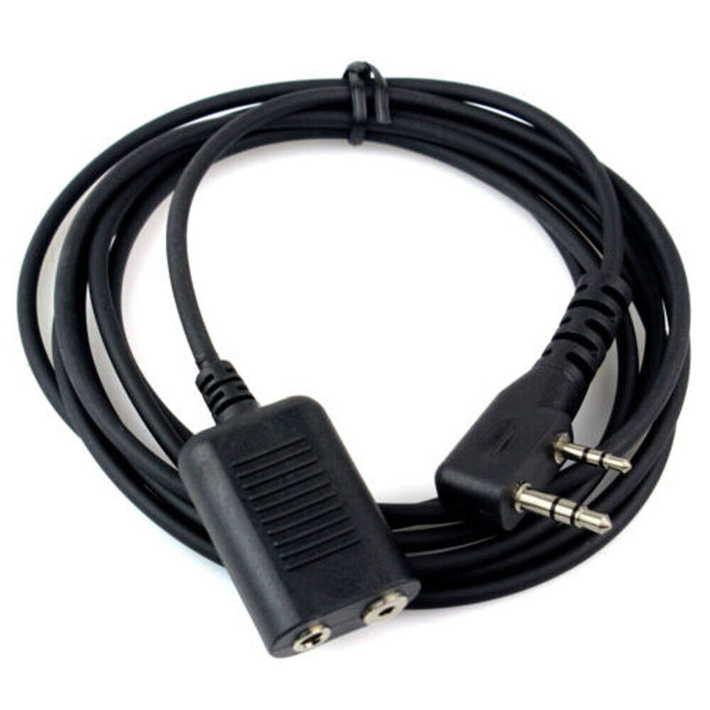 Extension Cable Adapter For Kenwood 2 Pin Earpiece Headset Tk3302 Speaker Mic 2M