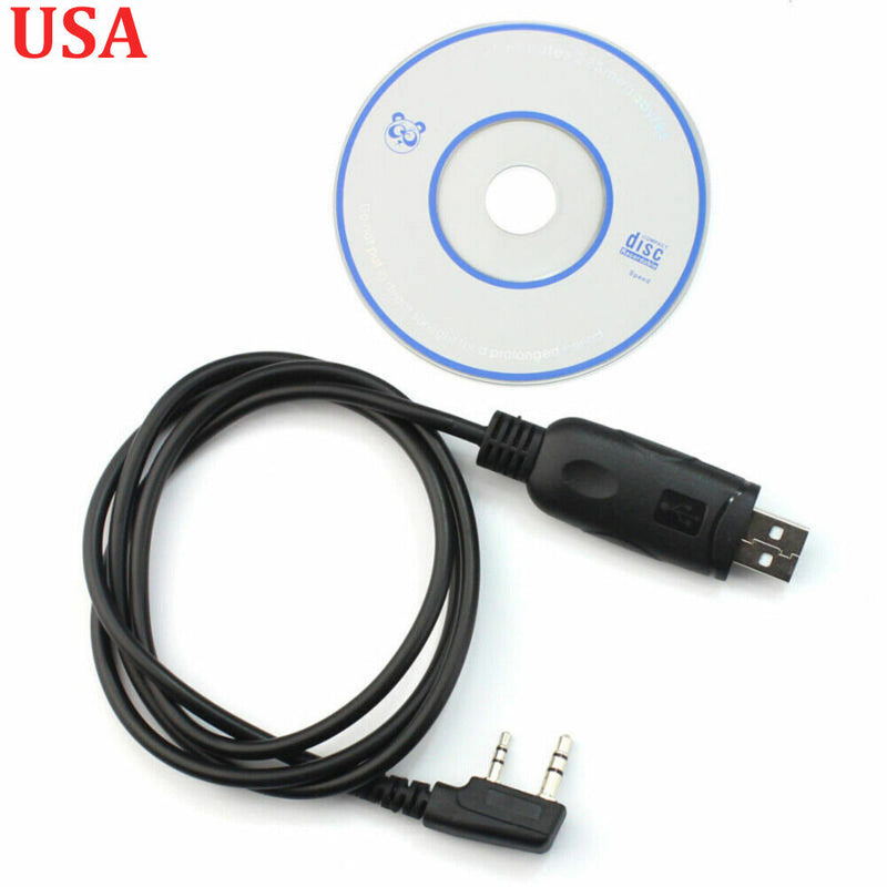 For Baofeng Two Way Radio Uv-5R Uv-3R+ Bf-888S Bf-F8+ Usb Programming Cable W Cd