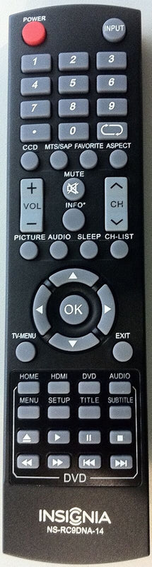 New Insignia Combo Tv Remote Ns-Rc9Dna-14 For Ns-20Ed310Na15 Ns-24Ed310Na15