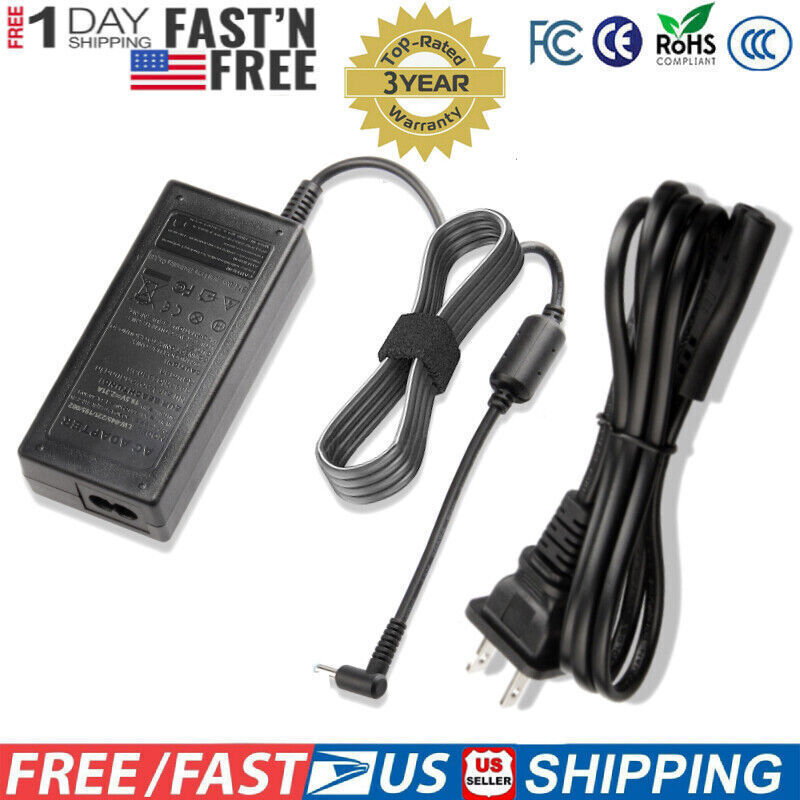 For Hp Pavilion 14 15 Laptop Ac Adapter Wall Charger Power Supply 19.5V Blue Tip