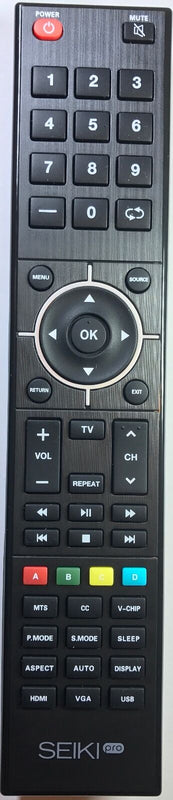 New Seiki Pro V-4.0 Remote Control Pro Tv Models Se58Uy06, Se65Uy04,