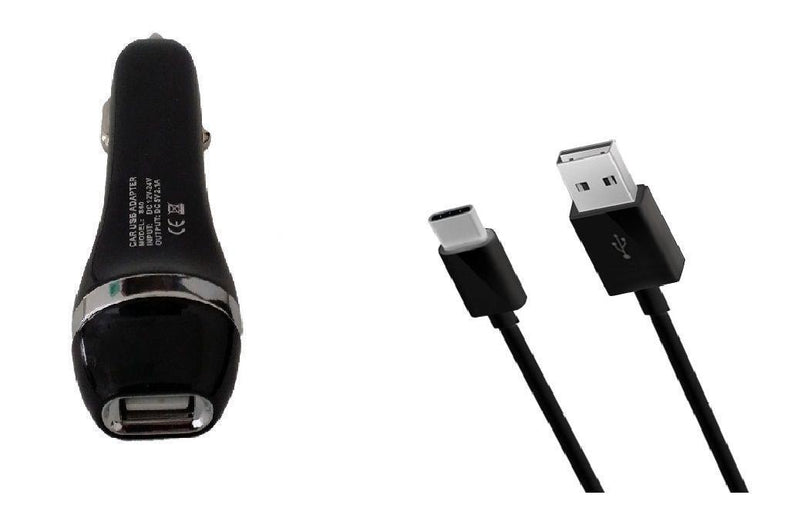 Car Charger+5Ft Usb Cord Cable For Consumer Cellular Zte Zmax 10, Avid 589 Z5158