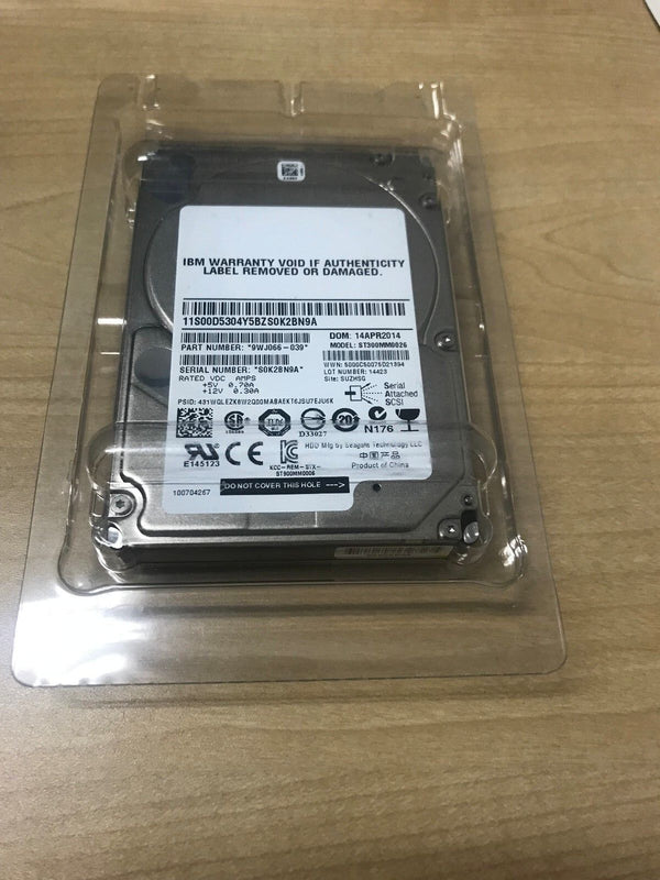 IBM 300GB 64MB 10K rpm 2.5inch SAS Hard Drive SES ST300MM0026 9wj066-039 NEW