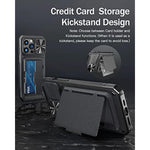 Shockproof Case with Camera Cover & Card Holder for iPhone 14 Pro Max 1341