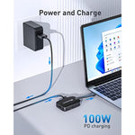 4 In 1 Portable Usb C Hub Displayport 1 4 With 100W Charging Compatible With Thunderbolt 4 Usb 4 Macbook Pro Xps