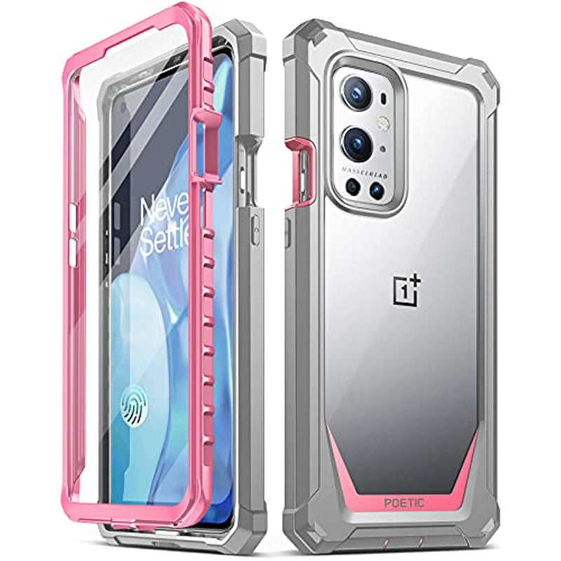 Oneplus 9 Pro 5G Built In Screen Protector Work With Fingerprint Id Full Body Hybrid Shockproof Bumper Cover Case