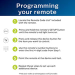 Universal Remote Control Replacement for Samsung, Vizio, LG, Sony, Sharp, Roku, Apple TV, RCA, Panasonic, Smart TVs Simple Setup, 6 Device, Blue