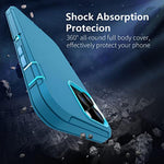 Heavy Duty Shockproof Full Body Protection 3 in 1 Silicone Rubber & Hard PC Rugged Durable Phone Cover for iPhone 14 Pro Max 754