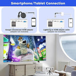 Portable Video Projector Compatible With Tv Stick Phone Hdmi Usb Tf