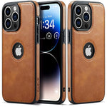 Iphone 14 Pro Max Case Vegan Leather Slim Logo View Case
