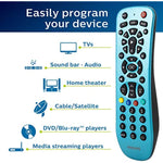 Universal Remote Control Replacement for Samsung, Vizio, LG, Sony, Sharp, Roku, Apple TV, RCA, Panasonic, Smart TVs Simple Setup, 6 Device, Blue