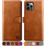 Iphone 12 Pro Max Leather Wallet Case With Rfid Blocking Credit Card Holder