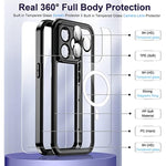 Full Body Shockproof Protective Case with Built in 9H Tempered Glass Screen Protector for iPhone 14 Pro Max 634
