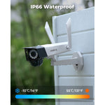 2K Wireless Outdoor Security Camera Color Night Vision 2.4/5 GHz with Solar Panel