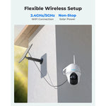Wireless Outdoor Security Camera 2K 4MP Night 2.4/5Ghz  Argus 3 Pro/PT with Solar Panel