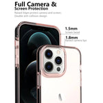 Artsevo Shockproof Clear Design For Iphone 13 Pro Max Case Certified 6 6Ft Drop Protection Raised Edges Protect Camera And Screen Cherry Pink