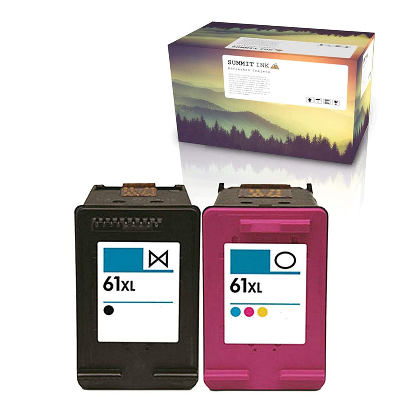 Summit Ink Ink Cartridge Replacement For Hp 61Xl For Deskjet 1000 1010 1050 2050 2510 2545 3000 3050 3510 Officejet 2620 4630 4635 Envy 4500 4505 5530 5535 1 B