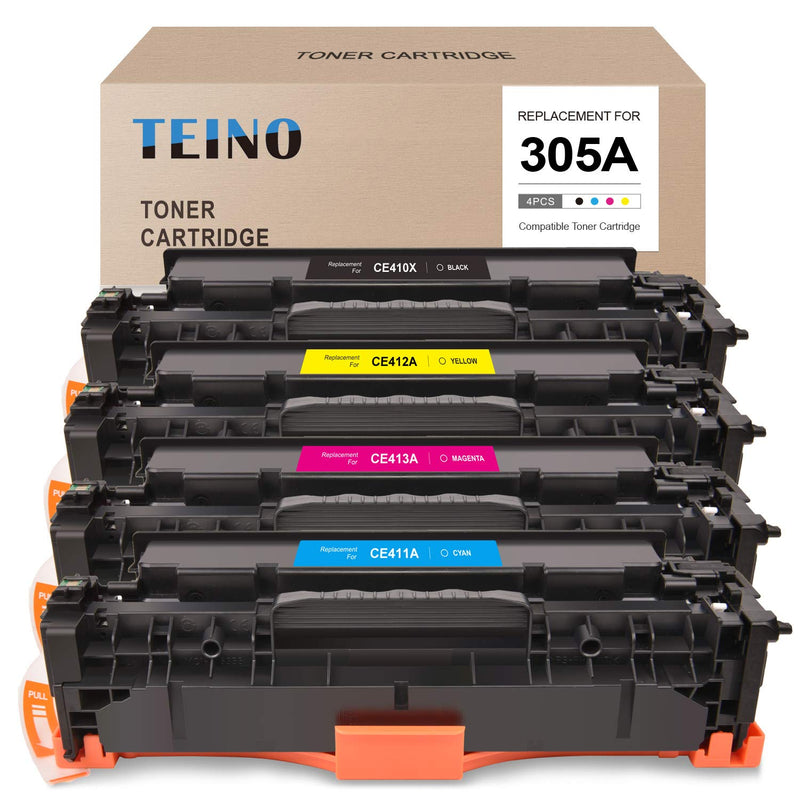 Toner Cartridge Replacement For Hp 305A 305X Ce410X Ce410A Use With Laserjet Pro 300 Color Mfp M375Nw Pro 400 Color Mfp M475Dw M451Dn M475Dn Black Cyan Magenta