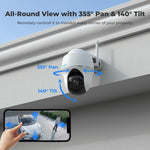 Outdoor Wireless Security Battery Camera 2K Duo/Argus PT with Solar Panel
