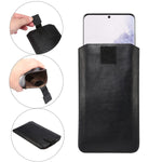 Yhency Pu Leather Pouch Sleeve Belt Holster Case For Iphone 12 Pro Max Galaxy S20 Fe S21 Plus A11 A32 A52 5G A21S A02S Note 20 10 Moto G Fast G Power 2020 Lg Stylo 5 V50 Thinq Oneplus 8T Black Xl