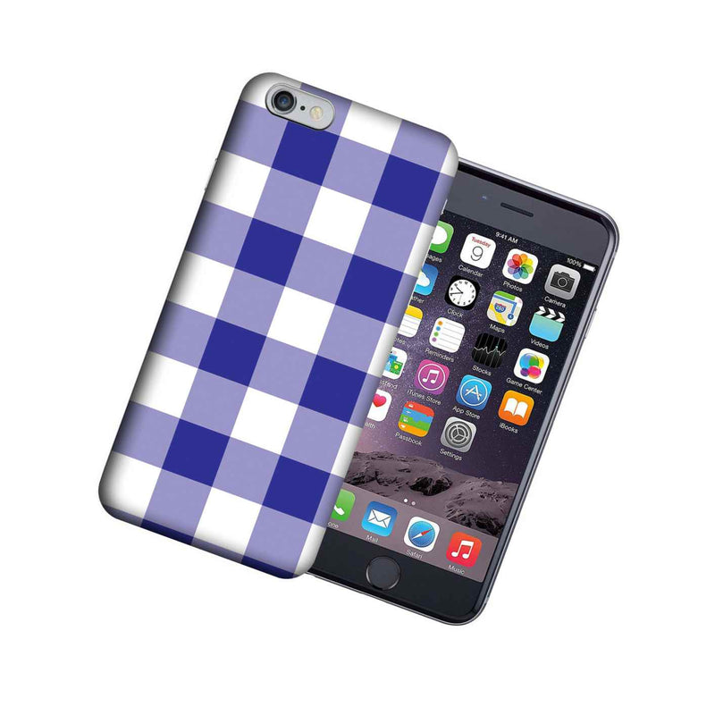 Mundaze Apple Iphone 7 8 4 7 Design Case Blue White Plaid Cover