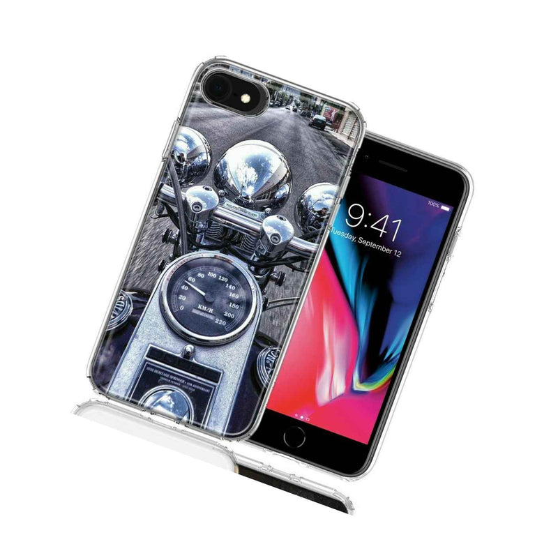 For Apple Iphone 7 8 Se Motorcycle Chopper Design Hybrid Phone Case
