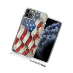 For Apple Iphone 12 Pro Max Vintage American Flag Double Layer Phone Case