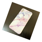 For Iphone Xs Max 6 5 Hard Rubber Gummy Gel Case Cover White Purple Marble
