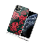 For Apple Iphone 12 Mini Red Roses Design Double Layer Phone Case Cover