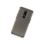 For One Plus 6T Hard Hybrid Armor Impact Phone Skin Case Grey Non Slip Cover