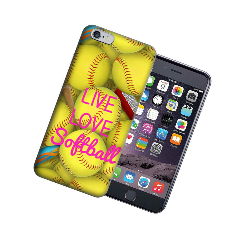 For Apple Iphone 7 Iphone 8 4 7 Love Softball Design Tpu Gel Case Cover