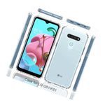 For Lg K51 Lg Q51 Premium Hard Tpu Plastic Transparent Clear Slim Case Cover