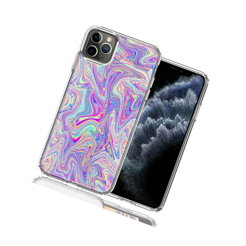 For Apple Iphone 12 Pro Max Paint Swirl Design Double Layer Phone Case Cover