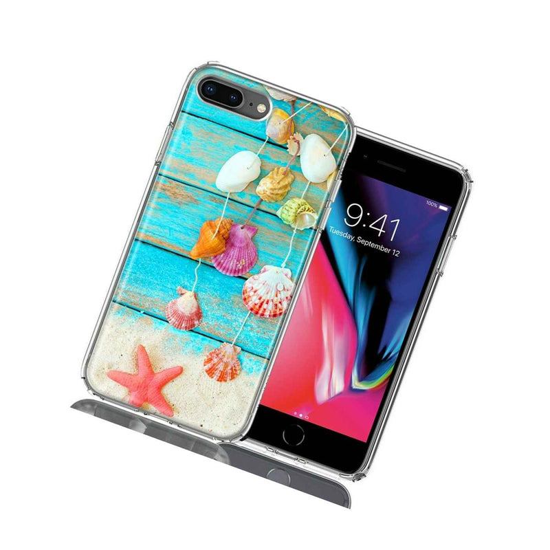 For Apple Iphone 7 8 Plus Seashell Wind Chimes Design Hybrid Phone Case