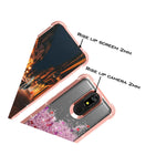 For Micromax T55 Case Liquid Glitter Rose Gold Frame Quicksand Phone Cover