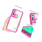 For Motorola Moto G Fast Case Military Grade Pink Clear Shockproof Phone Cover