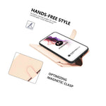 Rose Gold Rfid Blocking Pu Leather Phone Case For Motorola One Fusion Plus