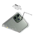 For Apple Iphone 11 Pro Max Case Liquid Glitter Silver Frame Tpu Phone Cover