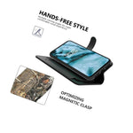 Camo Rfid Blocking Pu Leather Wallet Credit Card Phone Case For Oneplus Nord