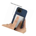 For Google Pixel 4 Xl Blue Black Poket Hard Tpu Hybrid Plastic Case Cover