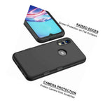 For Motorola Moto E 2020 Black Tuff Subs Hybrid Hard Tpu Rubber Case Cover