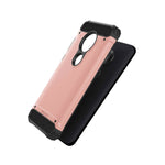 Moto G7 Play Case Military Grade Rugged Phone Protective Cover Rose Gold