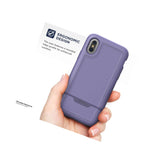 Iphone Xs Max Protective Case Cover Military Grade Rugged Protection Purple
