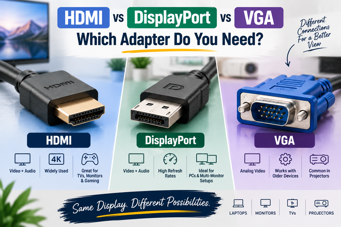HDMI vs DisplayPort vs VGA: Which Adapter Do You Need?