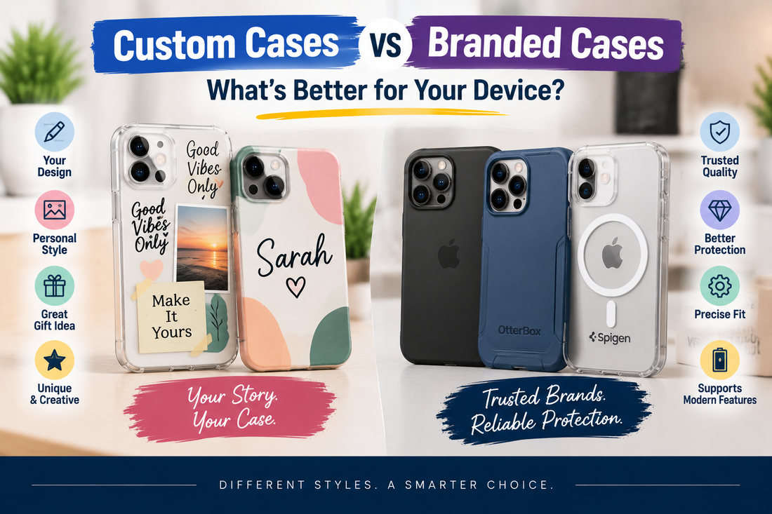 Custom vs. Branded Cases: What’s Better for Your Device?